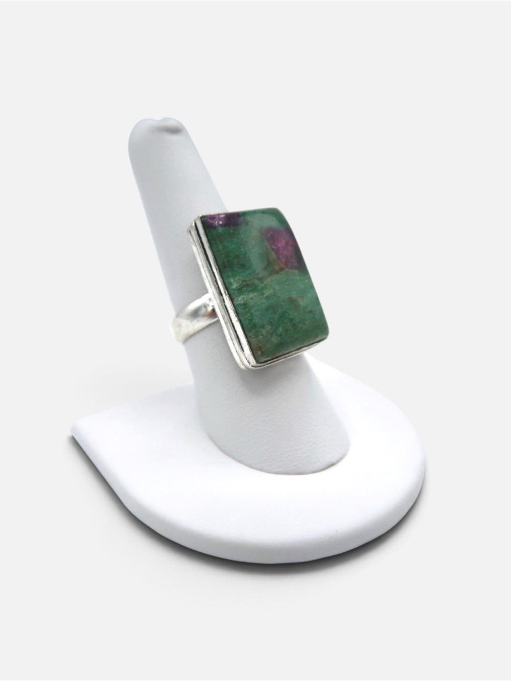 925 VINTAGE RARE RUBY ZOISITE RING - Picture 2 of 3